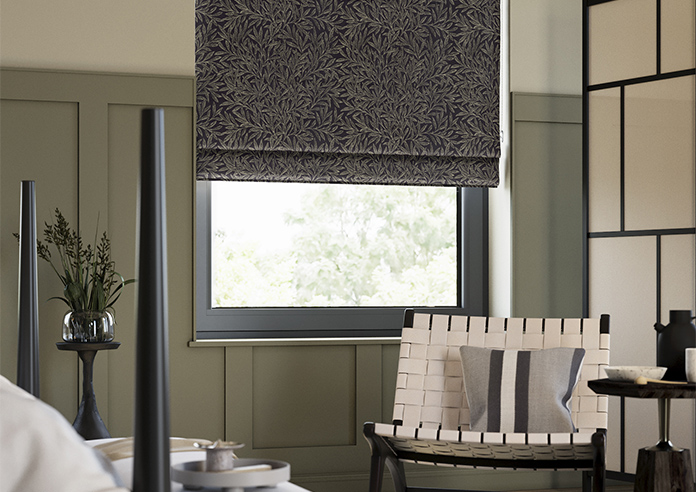 William Morris At Home Willow, Woven Indigo - Roman Blind - Image 5